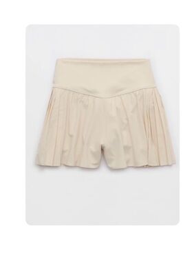 AERIE Real Me Pleated Flowy shorts (High-Waist) with inner layer and pocket